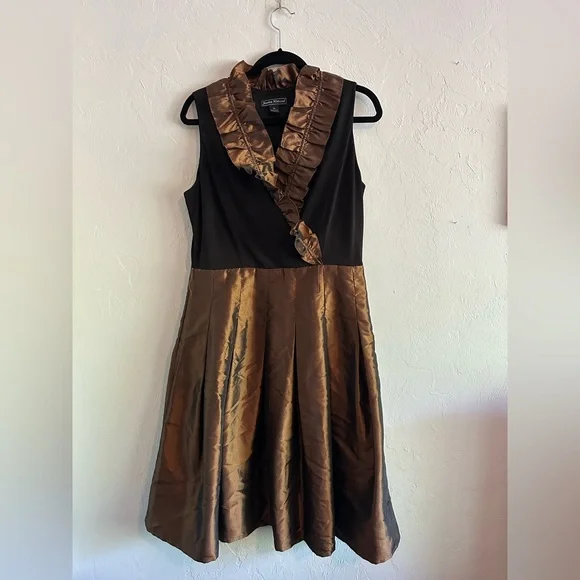 Jessica Howard | Dresses | Jessica Howard Vintage Black And Brown Evening  Dress | Poshmark